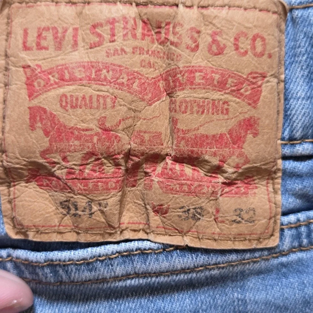 Levis 541 Jeans Mens 38x30 Blue Athletic Fit Tapered Light Wash Denim Pants